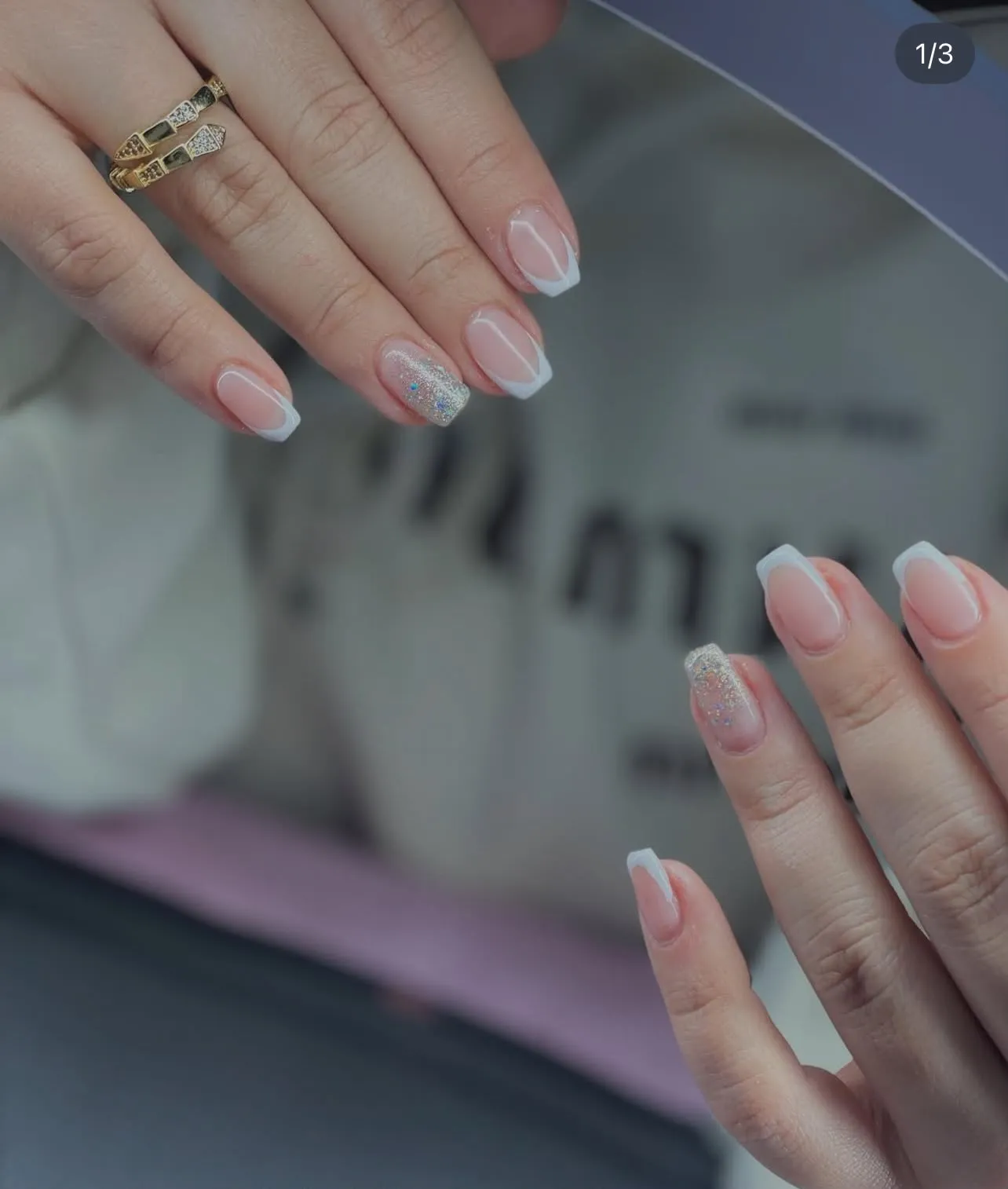 Glitter accent at Mona Elmasri Beauty Salon